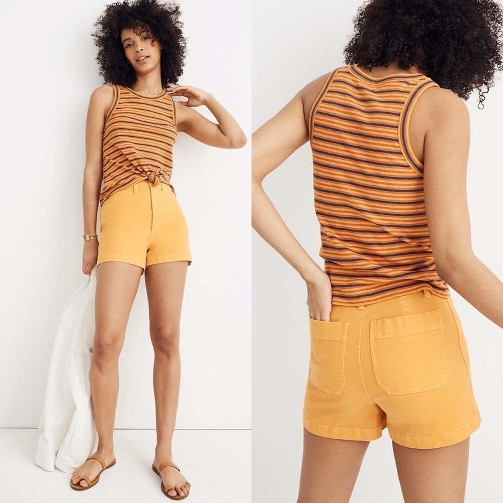 Madewell Audio Knot-Front Tank Top in Stripe